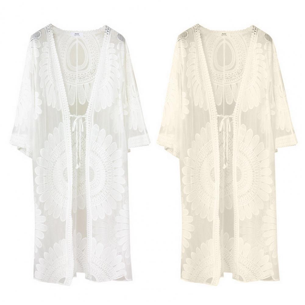 Women's Embroidered Beach Cover-Up Dress
