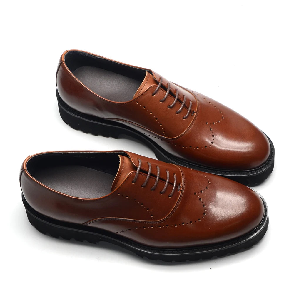 Men's Genuine Leather Oxford Sneakers