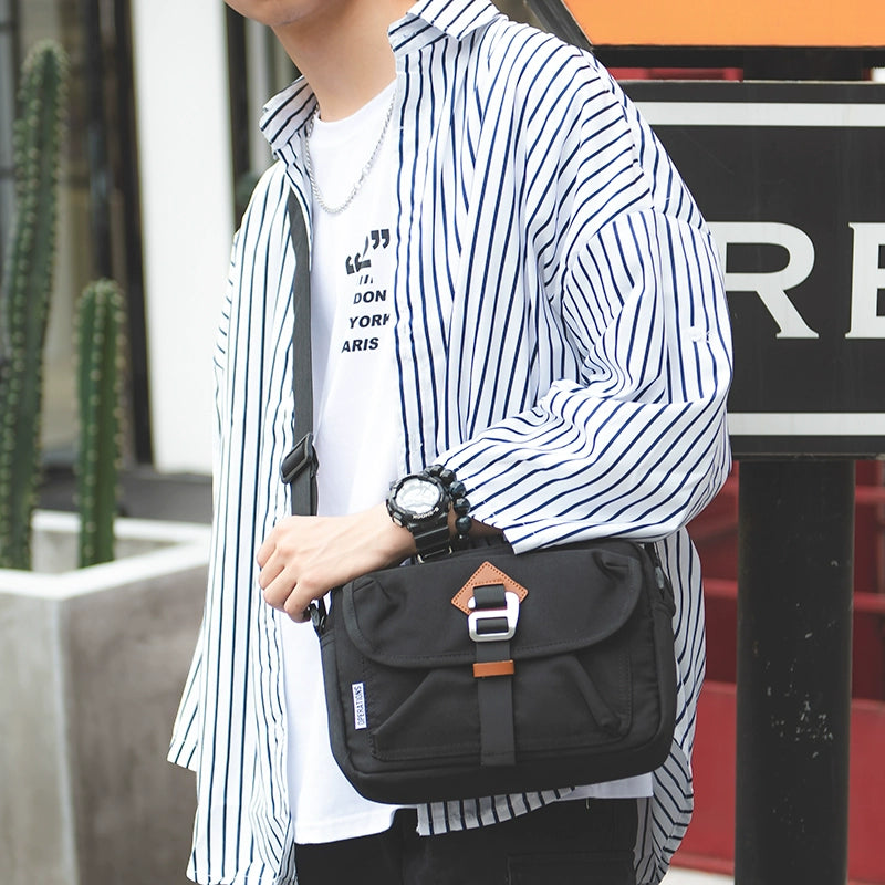 Korean Style Trendy Contrast Color Street Hip-Hop Casual Shoulder Bag