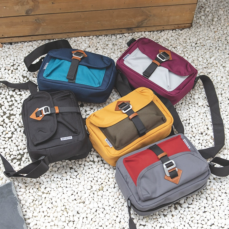 Korean Style Trendy Contrast Color Street Hip-Hop Casual Shoulder Bag
